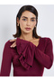 Solid Bell Sleeve Party Midi Dress - 4