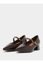 Embellished Detail Buckle Patent Leather Shoes - 2