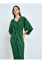 Emerald Green Pleated Detail Midi Dress - 2