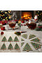 Christmas New Year Tree Wooden Coasters - 6 Pieces - 3