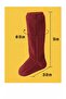 Wellsoft Plush Over-The-Knee Home Socks Long Socks Booties Winter Unisex Red - 3