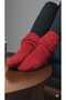 Wellsoft Plush Knee High Home Socks Long Socks Booties Winter Unisex Red