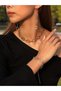 Set of 3 - Gold Flower Cut Out Necklace with Bracelet and Earrings - 2