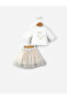 Baby Tulle Detailed Combed Cotton Skirt Set
