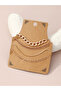 Set of 4 - Gold Chunky Chain Link Necklace - 6