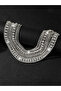 Silver Crystal Layered Choker Necklace - 4