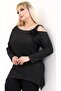 Asymmetrical Neckline, Off-The-Shoulder Neckline, Floral Accessories, Sequin Details, Asymmetrical Hem, Tunic - 2