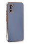 Mtxdpn Samsung Galaxy A03S Case Volet Silicone (232015) - Blue