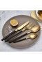 Black Color Premium Stainless Steel 4 Piece Cutlery Set – Tableware Set for 1 Person - 3