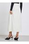 Women Cream A-Line Midi Skirt - 4