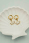 Stone Gold Steel Hoop Women's Earrings - 3