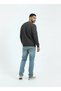 Plain Basic Crew Neck Casual Smoked Sweatshirt - 3
