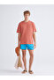 Xside Blue Short Length Printed Men's Swim Shorts