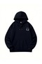 Women's Black Soothes Soul Printed 3 Thread O Oversized K Hooded Hoodie Sweatshirt - 5