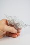 Silver Scalloped Bridal Hair Accessory with Metal Flower Detail – Handmade Hair Ornament - 2