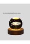 Sptrns Milky Way Patterned Crystal Ball Daylight Led (02310) Table Lamp with Wooden Stand - 3