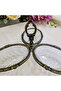 1 Piece 3-Section Cast Metal Frame Cookie Plate Antique - 3