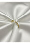 316L Steel Gold Color Zircon Stone Leaf Figured Adjustable Ring - 8
