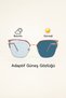 Sophia Adaptive Blue Metal Cat Eye Sunglasses |   Auto Darkening Glass Color