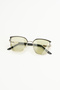Sophia Adaptive Green Metal Cat Eye Sunglasses |   Auto Darkening Glass Color - 8