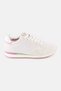 Women Brand Logo Lace Up Casual Shoes, Light Beige - 4