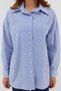 Striped Stone Studded Shirt Indigo - 2