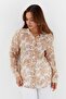 Floral Patterned Thin Shirt Beige