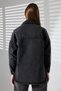 Women's Oversized Cut Tassel Denim Shirt Jacket Snow Wash Dark Black Color Casual Chic -Bnj4907 - 7