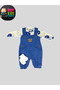 Baby Boys 3-Piece Romper Set Salopet and Socks Set Teddy Bear Patterned Bodysuit Bear Embroidered Cotton - 7