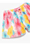 Beli Lace-Up Bow Detail Pleated Floral Shorts - 3