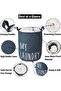 Large Foldable Waterproof Laundry Basket Storage Hamper Toy Storage Bag - 5