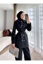 Women's Scuba Snap Closure Belted Pants Suit - 2