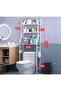 Toilet Storage Rack, 3 Tier Over Commode Shelving, Metal Toilet Cabinet Shelving Kitchen Bathroom Sp - 3