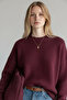 Women's Plum Crew Neck Oversized Sweater - 2