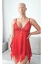 Black Yellow Lace Embroidered Transparent Babydoll Nightgown Set - 1080