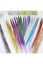Color Strip Hair Extensions, Hair Tinsel Strands Kit 120cm-130cm Long Sparkling Shiny Hair