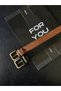 2-Piece Buckle Bridge Women's Belt, Trouser Belt, Coat Belt, Dress Belt, Shirt Belt - 4