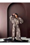 Leopard Printed Satin Coat - Leopard |   F2032 - 3