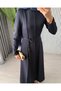 Women's Belt Detail Scuba Design Dress - 3