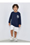 Boys Navy Blue Long Sleeve Slogan T-Shirt - 2