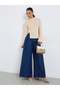 Women Slit Hem Button Detail T-Shirt - 2