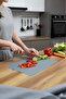 Glass Cutting Board Pastel Series Cutting Board Kitchen Glass Chopping Board Gray Large Size 20X30 - 3