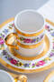 Isadora 24K Gold Detailed Porcelain Coffee Cup Set for 6 People - 100 ml - 6