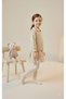 Girls' Sweater Detailed One Piece Poplin Floral Dress Beb-16488 - 2