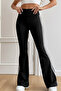 Women's High-Waist Flared Side-Striped Leggings - 2