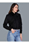 Women Black Faux Suede Jacket with Fur Collar - 4