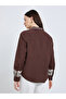 Women Brown Embroidered Long Sleeve Shirt - 4