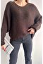 Boat Neck Sleeve Layered Thick Knit Sweater - 6