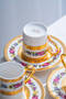 Isadora 24K Gold Detailed Porcelain Coffee Cup Set for 6 People - 100 ml - 8