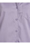 Women Lavender Long Sleeve Oversized Shirt - 4
